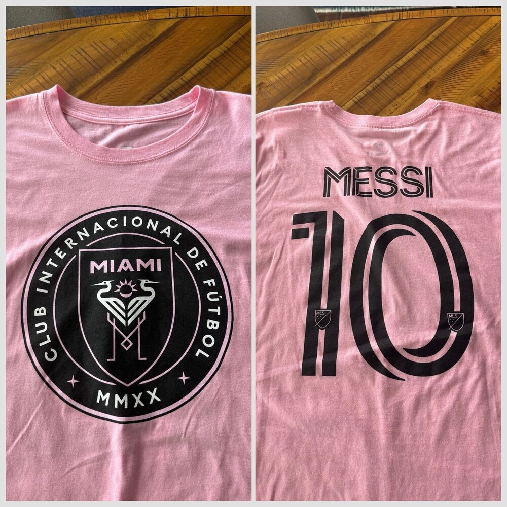 Lionel Messi Inter Miami CF MLS Pink Fanatics T-Shirt Men’s Medium
